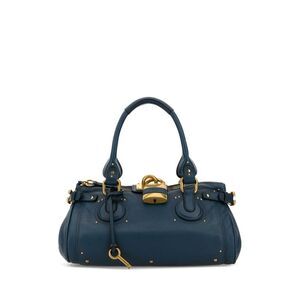 Chloe Women Blue Leather Paddington Shoulder Bag
